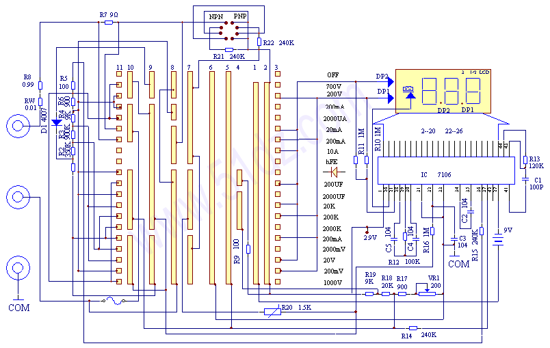 数字万用表套件830b